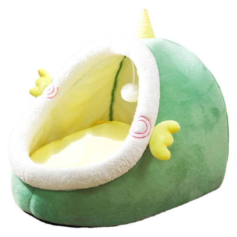 工厂定制加工OEM猫窝半封闭式房子窝狗窝可拆洗猫床宠物用品图3