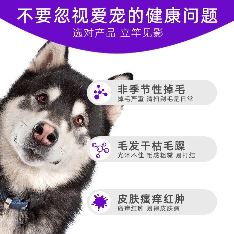 跨境宠物调理肠胃促吸收美毛亮毛防皮肤问题可定制毛发软颗粒犬用图5