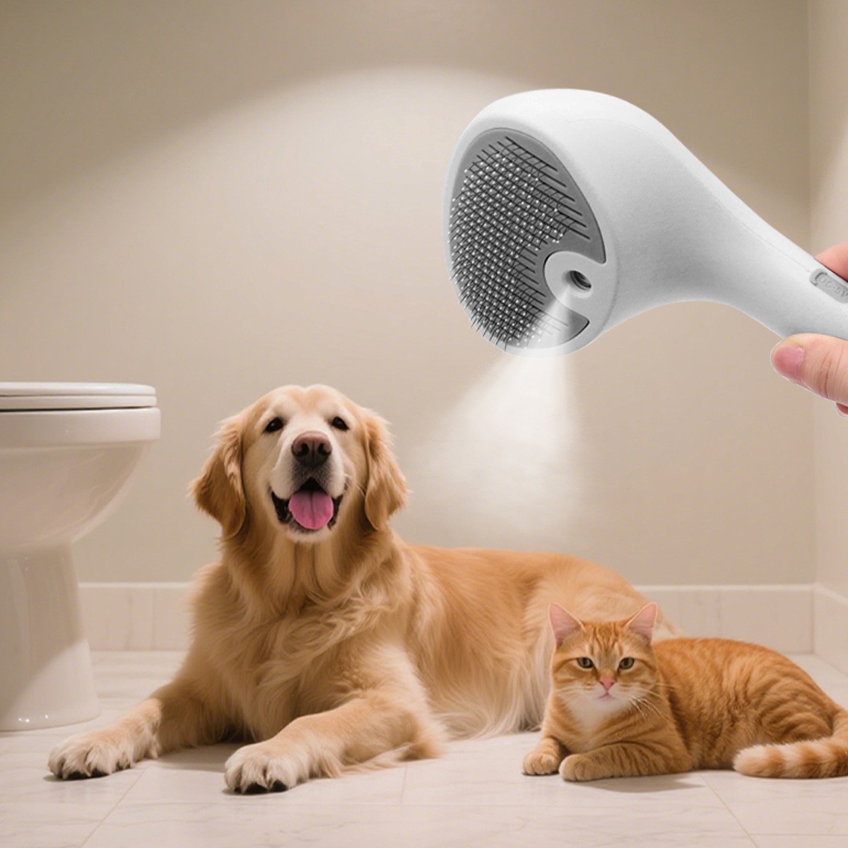 定制电动宠物喷雾梳针梳二合一狗狗梳子梳毛器猫毛梳图3