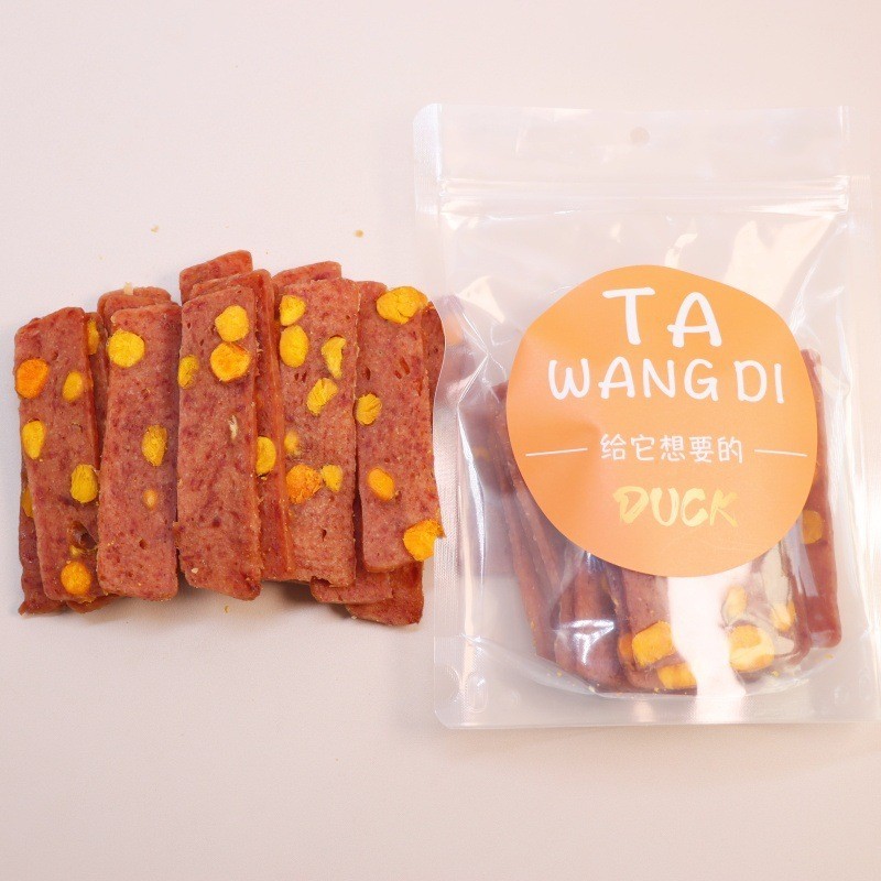 定制狗狗零食蛋黄鸭肉切片宠物狗鲜肉鸭肉干食品营养美毛金毛泰迪图4