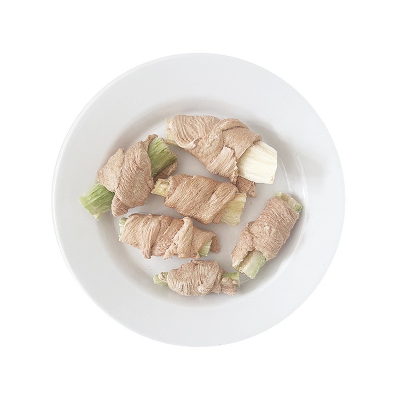 OEM定制冻干鸭肉缠绕果蔬宠物零食猫咪狗狗拌粮营养磨牙棒厂家图2