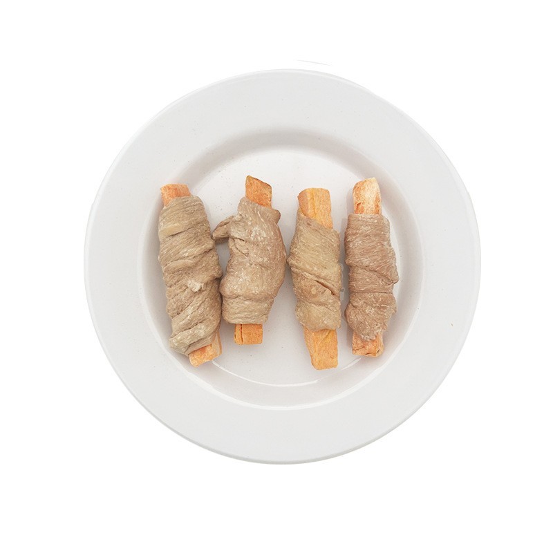 OEM定制冻干鸭肉缠绕果蔬宠物零食猫咪狗狗拌粮营养磨牙棒厂家图7