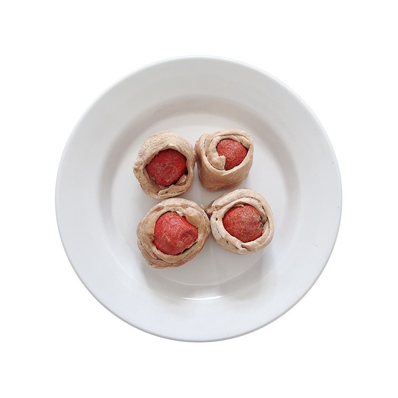 OEM定制冻干鸭肉缠绕果蔬宠物零食猫咪狗狗拌粮营养磨牙棒厂家图3