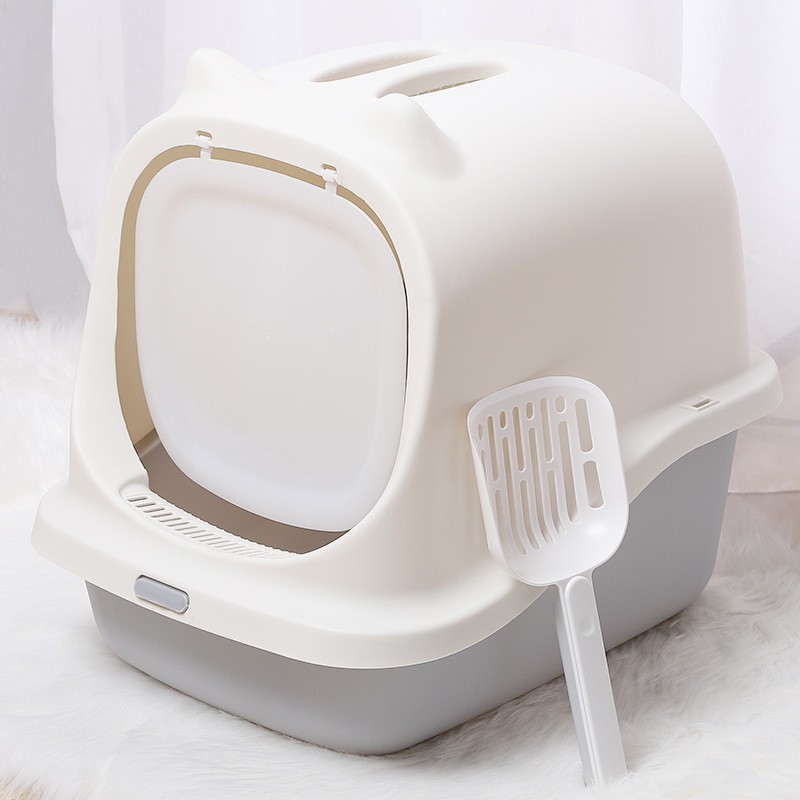 可定制 猫耳大入口猫砂盆全封闭入口翻盖式猫厕所防外溅图4