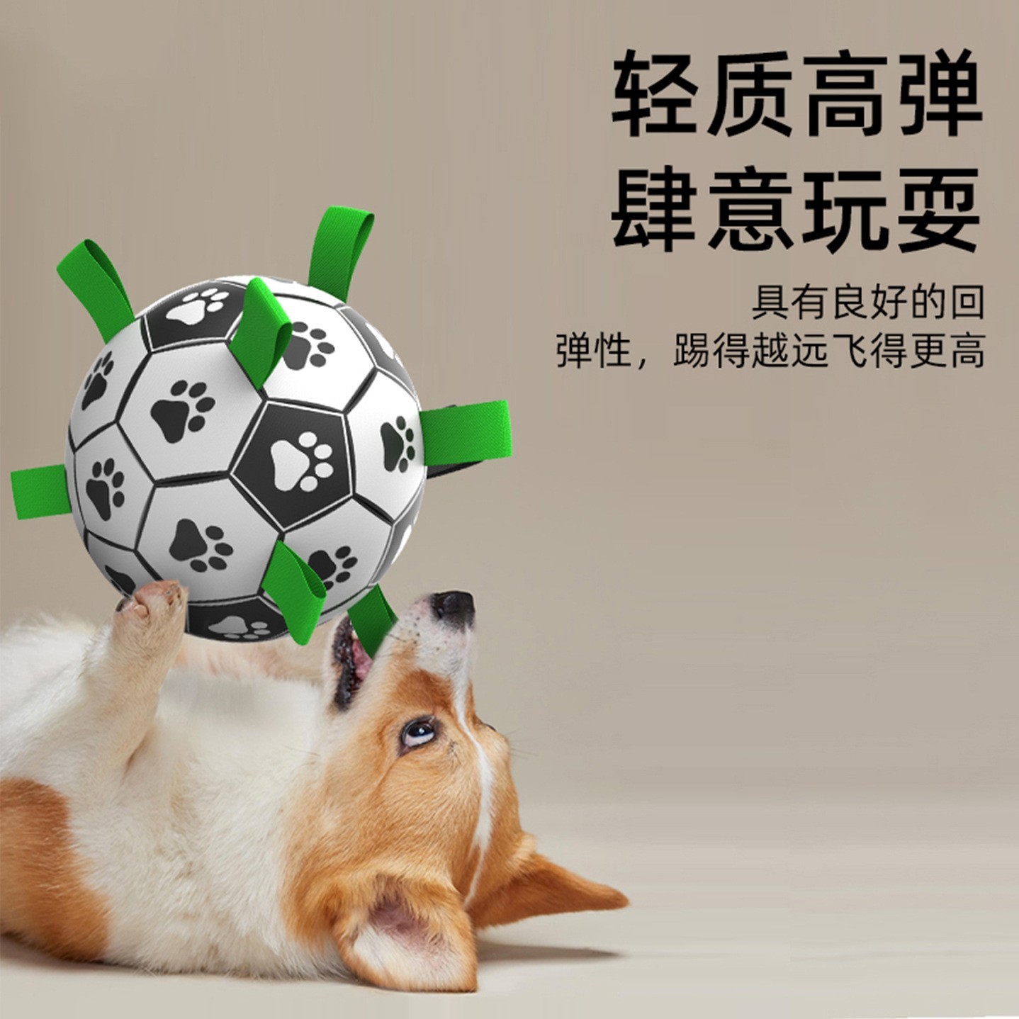 狗狗足球logo图案定制球类玩具宠物用品工厂贴牌图4