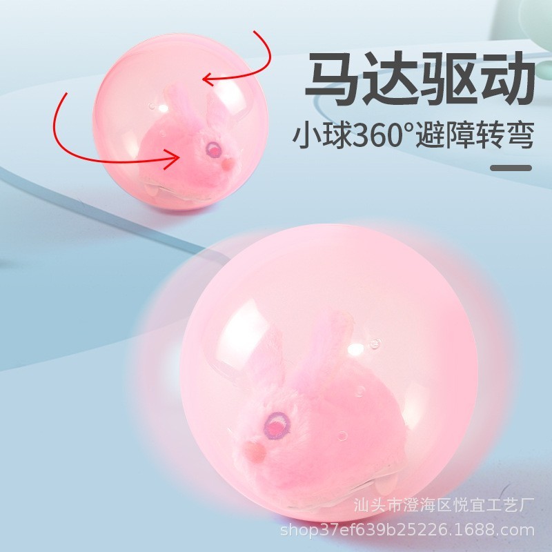 亚马逊跨境仿真电动仓鼠滚滚球抖音同款猫玩具狗玩具电动宠物玩具图2