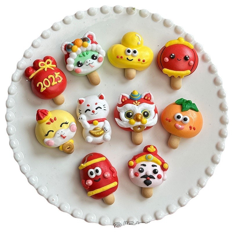 2025新年蛋白糖饼干定制来图打样加工春节元旦蛋白糖工厂代工OEM图2