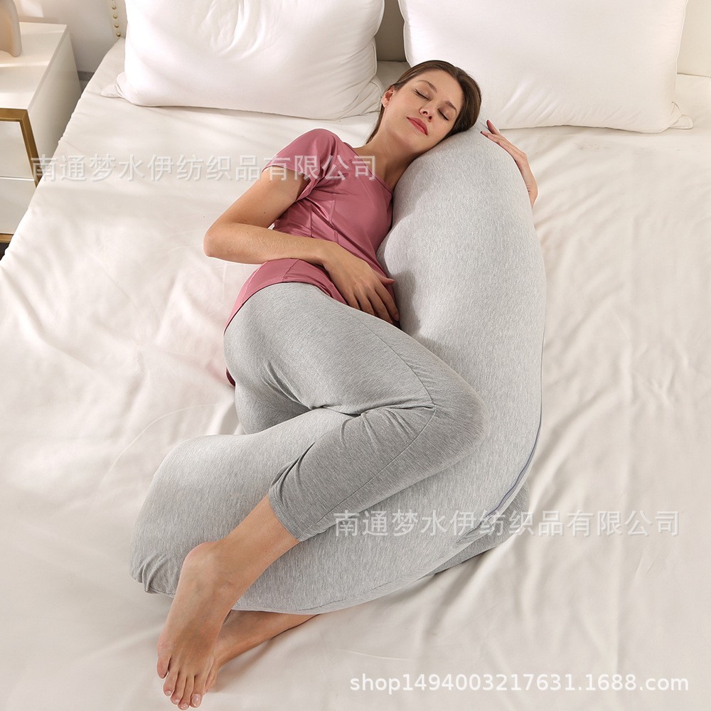 J型枕夹腿枕孕妇抱枕跨境供货亚马逊