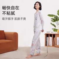 云慕丝睡衣女秋冬款纯棉长袖长裤2025新款女士家居服套装