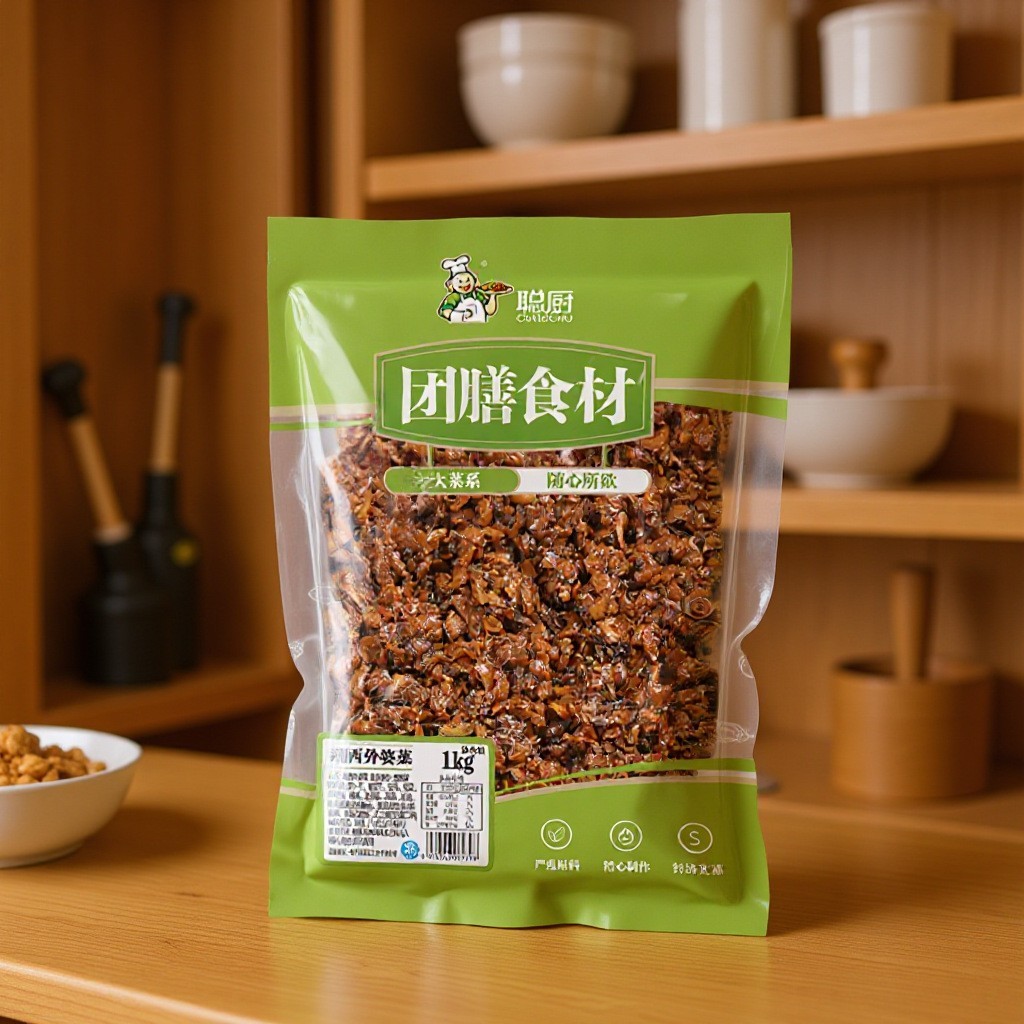 工厂定制聪厨2斤装湘西外婆菜商用大包装整箱农家香辣雪里蕻半成图2