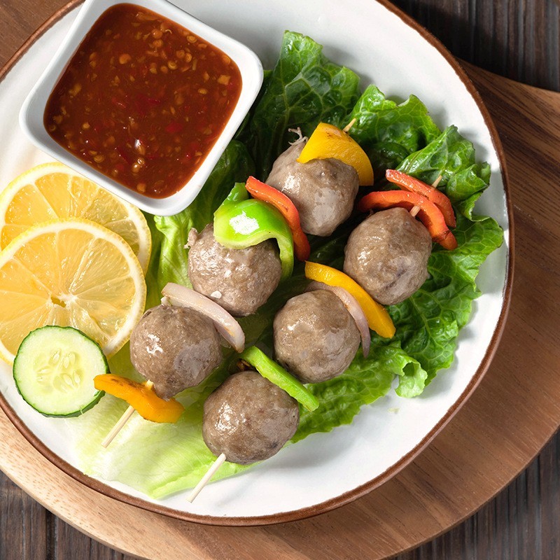 商用牛肉丸牛筋丸关东煮食材烧烤串火锅丸子图2