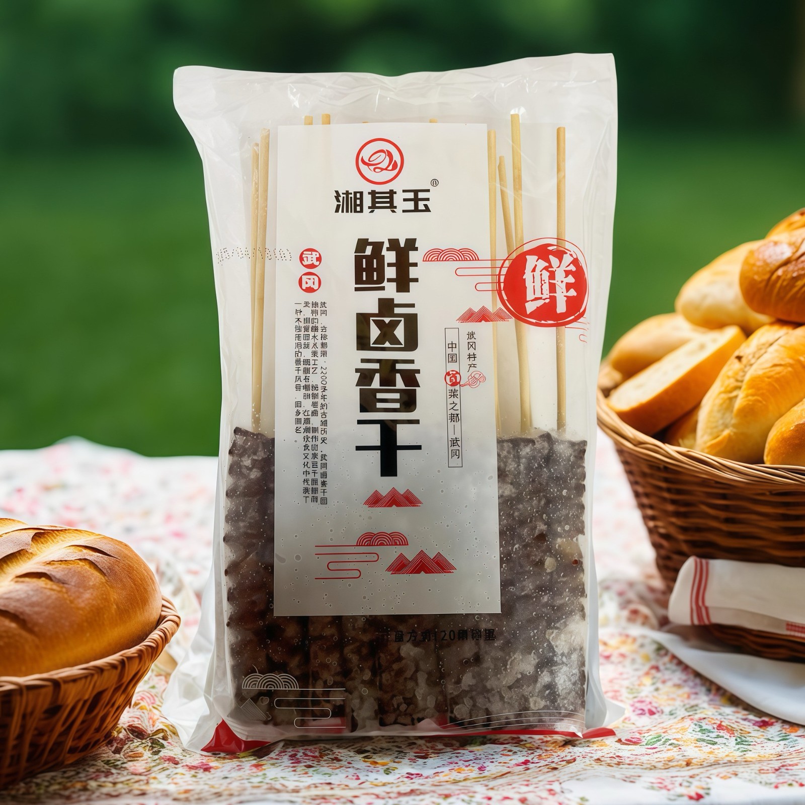 鲜卤香干武冈香干串油炸串烧烤商用半成品食材豆腐串兰花串20串图5