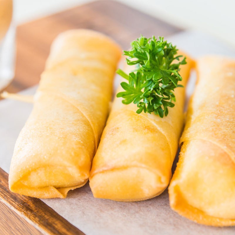 素馅春卷商用半成品油炸小吃餐饮冷冻食品半成品厂家图3