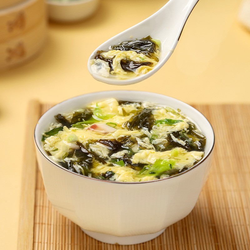 蛋花汤6g冻干汤块速溶冲泡即食外卖餐饮店紫菜速食汤包商用图2