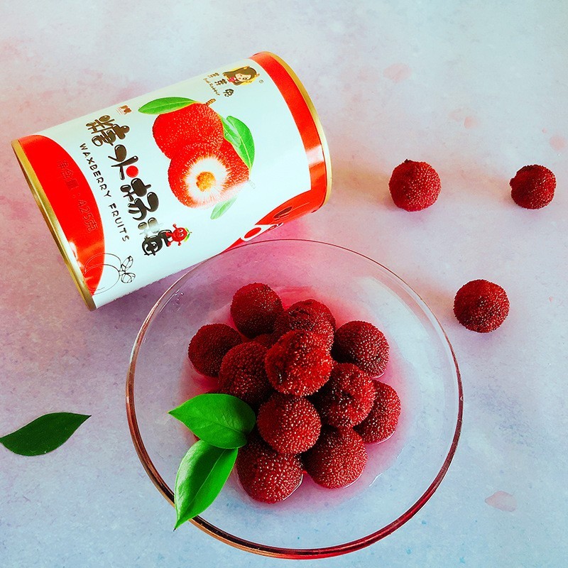 杨梅罐头6罐X425g整箱新鲜糖水午后水果罐头图2