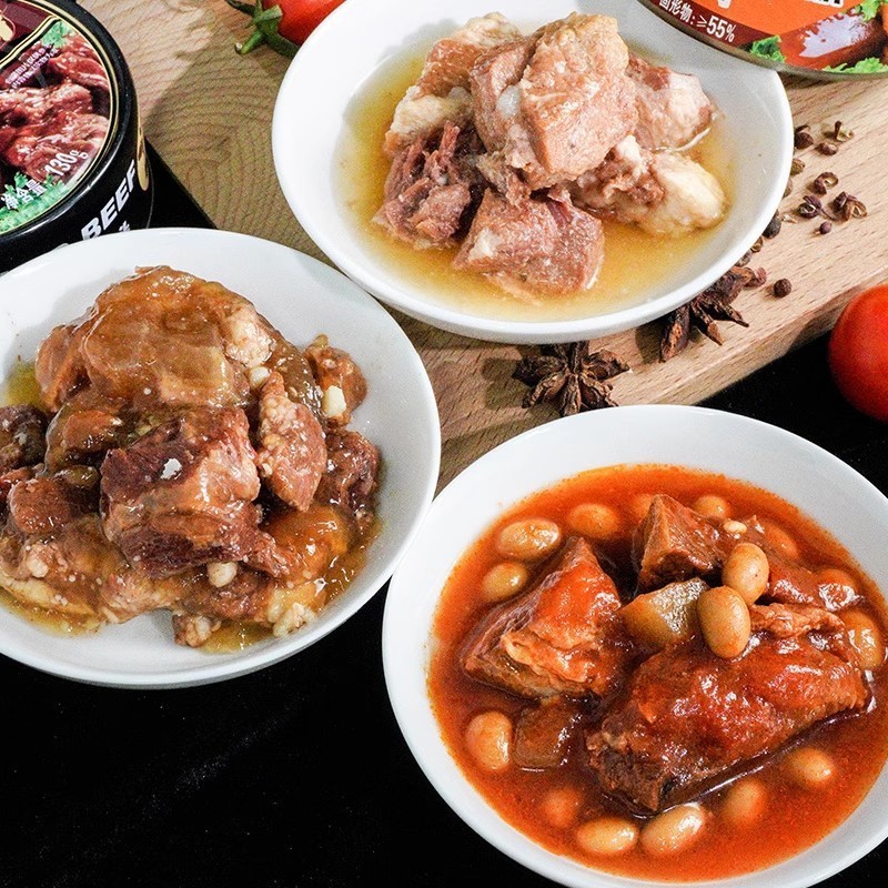 红烧番茄牛肉罐头罐午餐肉贴牌代加工肉罐头定制可OEM/ODM图3