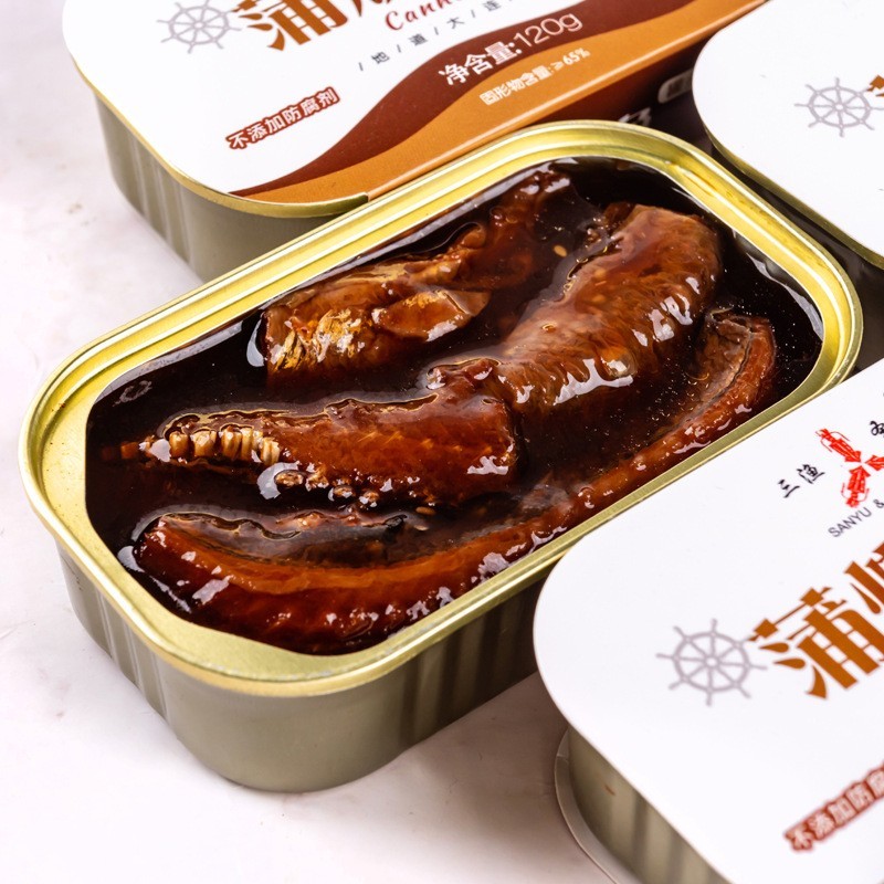 定制蒲烧鳗鱼罐头南极磷虾罐头贴牌代加工OEM大连鱼罐头图3
