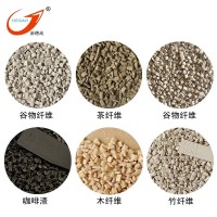 工厂定制秸秆PP谷物咖啡渣竹纤维木渣 宠物 餐盒原料生物可降解PP