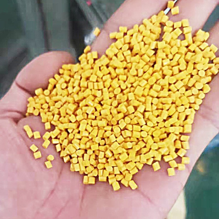 黄色ABS再生料厂家定制电器外壳注塑级高冲击再生黄色ABS塑料颗粒图2