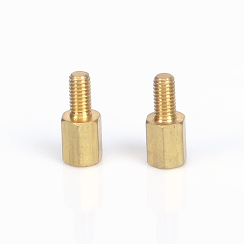 铜螺柱六角铜柱5*6*M3铁螺柱镀镍螺柱电子设备医疗器械连接器