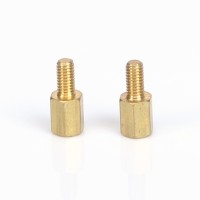 铜螺柱六角铜柱5*6*M3铁螺柱镀镍螺柱电子设备医疗器械连接器