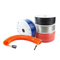 气动PU气管8*5空压机软管伸缩弹簧管非标定制8mm透明4/6/10/12/16