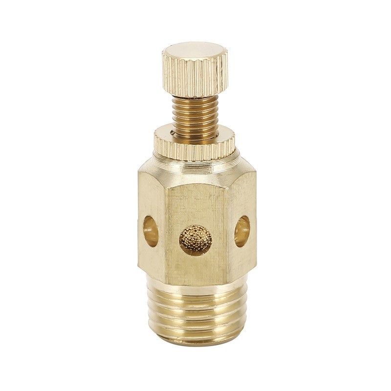 定制全铜平头消音器气动接头铁平头型消声器BSLM-M5 01/2/3分