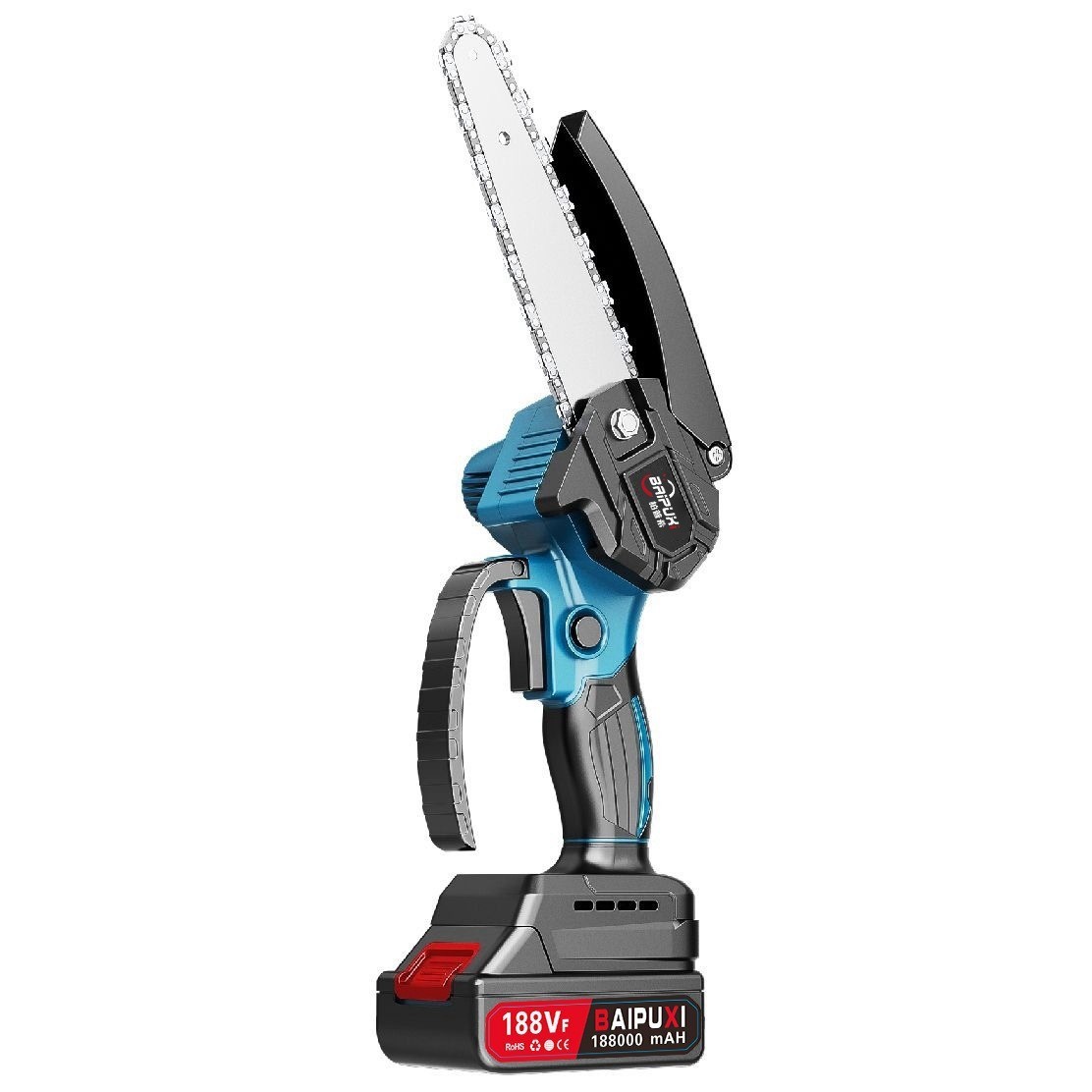 定制6寸锂电电链锯充电电锯手提家用小型伐木单手锯砍树修枝锯