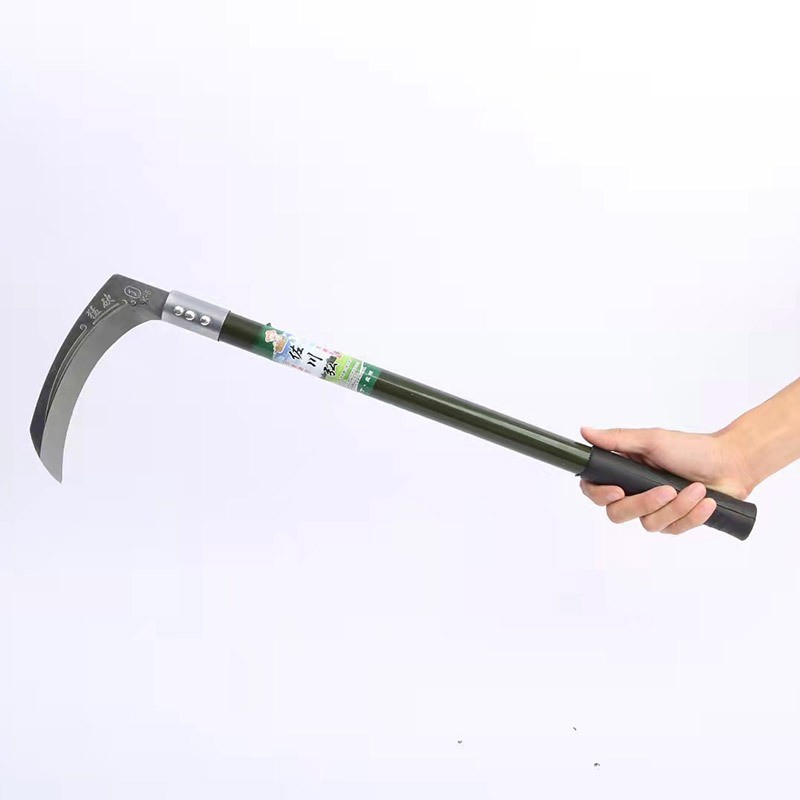 定制镰刀锰钢长柄月牙农用镰刀割草割水稻农用工具砍树枝砍柴刀图2