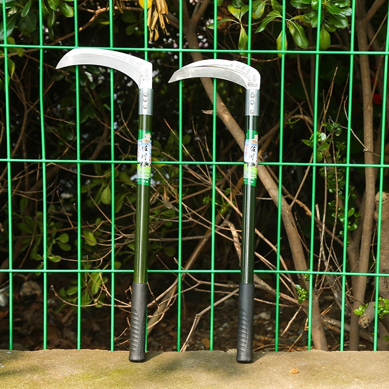 定制镰刀锰钢长柄月牙农用镰刀割草割水稻农用工具砍树枝砍柴刀图4