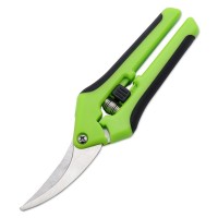 不锈钢花枝剪刀修枝剪 弯头园林园艺剪刀 弹簧省力修枝剪批发定制