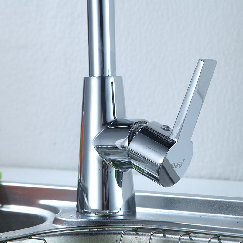 定制厨房水龙头 360度旋转铜冷热水龙头单把混水阀厨房菜盆水龙头图4