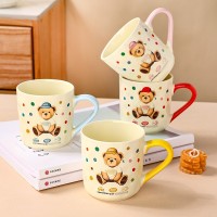 定制陶瓷马克杯创意网红锤纹杯IP联名文创礼品杯子订做印图案