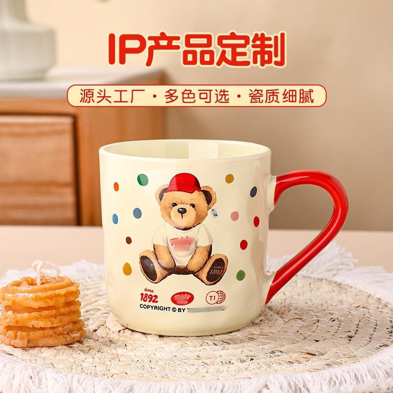 定制陶瓷马克杯创意网红锤纹杯IP联名文创礼品杯子订做印图案图2