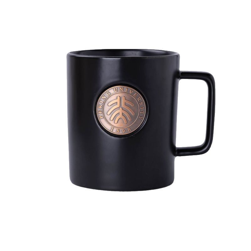 【定制】LOGO星巴风直筒铜牌咖啡陶瓷文创商务马克杯礼品广告杯子图5