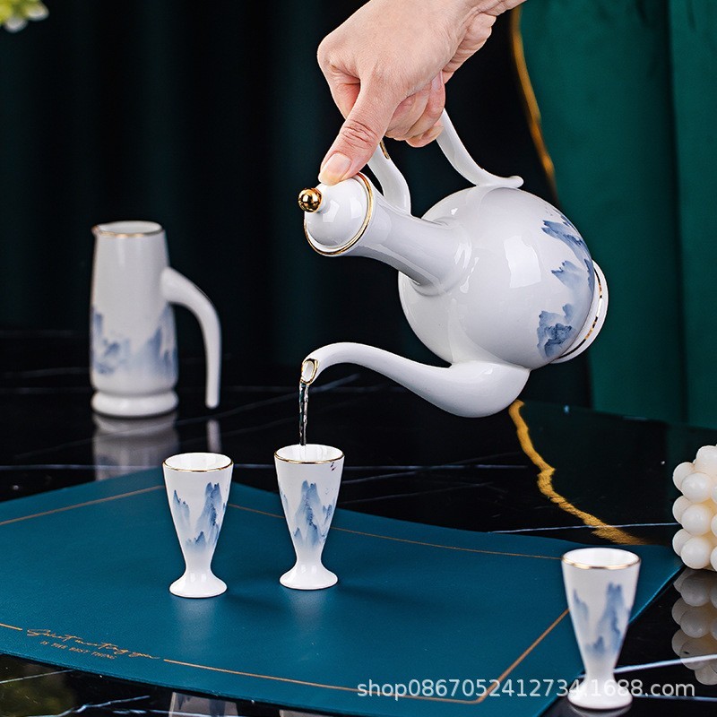 景德镇陶瓷白酒酒具套装轻奢中式酒店餐厅家用分酒器酒壶白酒杯图4