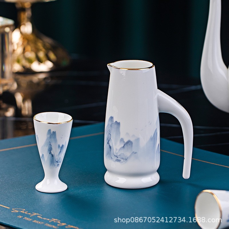 景德镇陶瓷白酒酒具套装轻奢中式酒店餐厅家用分酒器酒壶白酒杯图3