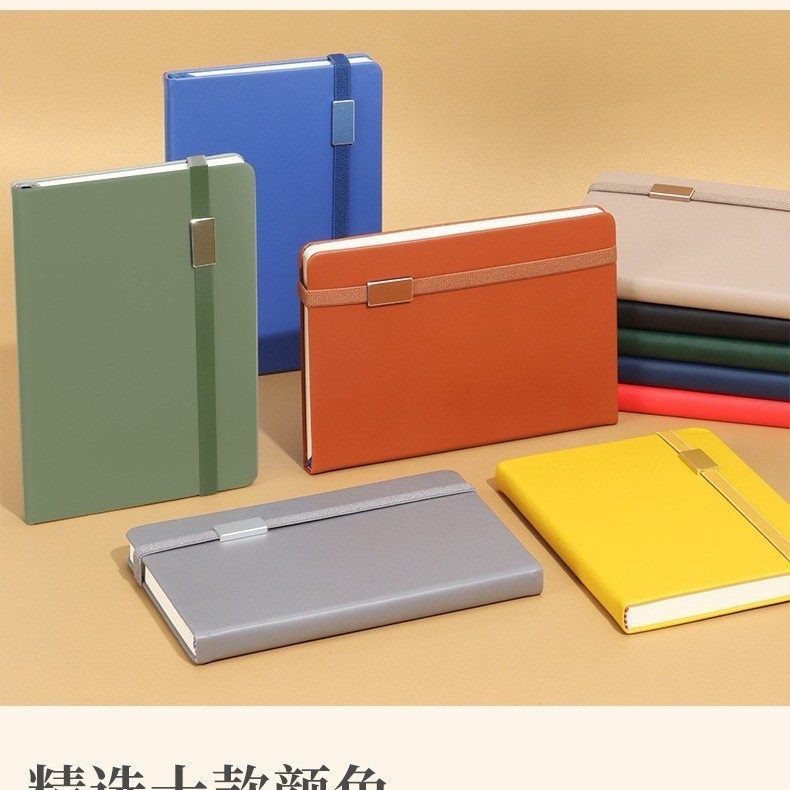 定制A5高颜值学生简约笔记本ins风加厚pu记事本 商务办公记录本图5
