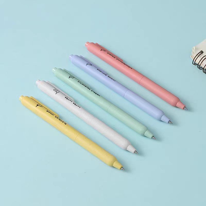 定制LOGO广告笔按压签字笔个性化印刷字子弹头刷题笔图2