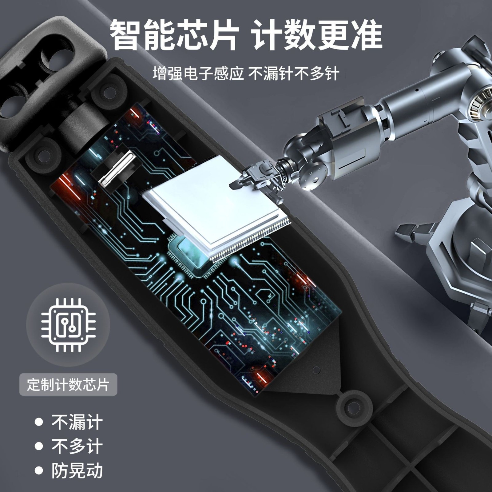 电子计数跳绳定制 体育中考智能计数跳绳双功能燃脂电子跳绳图2