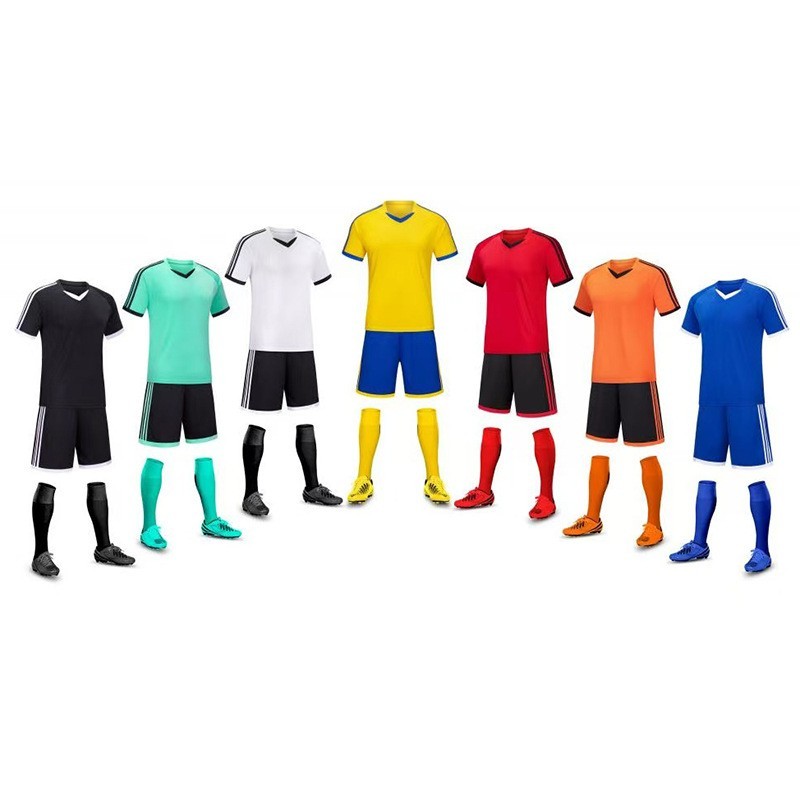 学校体育馆训练足球服定制男女孩童装运动套装成人比赛球衣图3