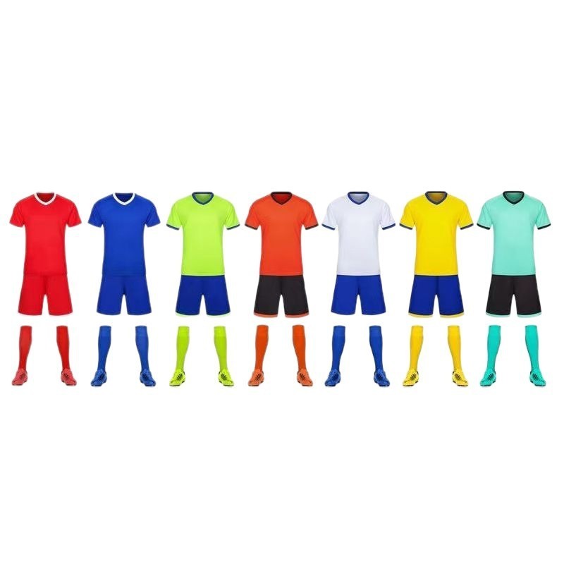 学校体育馆训练足球服定制男女孩童装运动套装成人比赛球衣图5