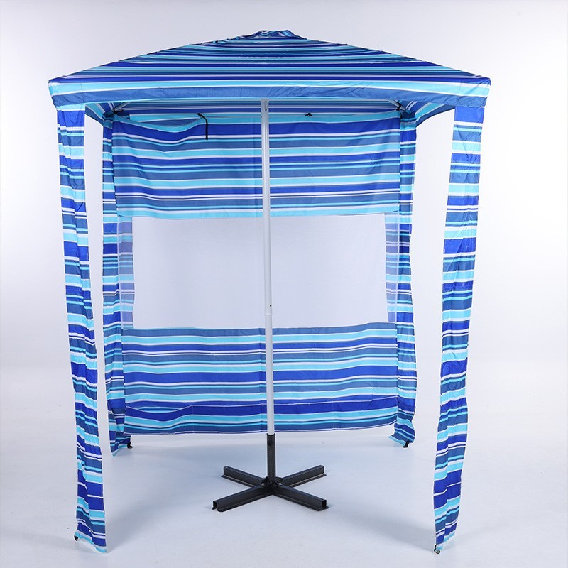 跨境沙滩帐篷伞户外遮阳防晒四方形四角防风隔热太阳伞定 制logo图2