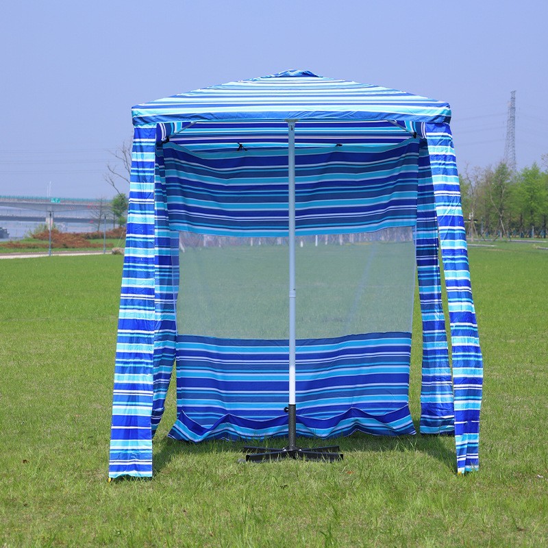 跨境沙滩帐篷伞户外遮阳防晒四方形四角防风隔热太阳伞定 制logo图3