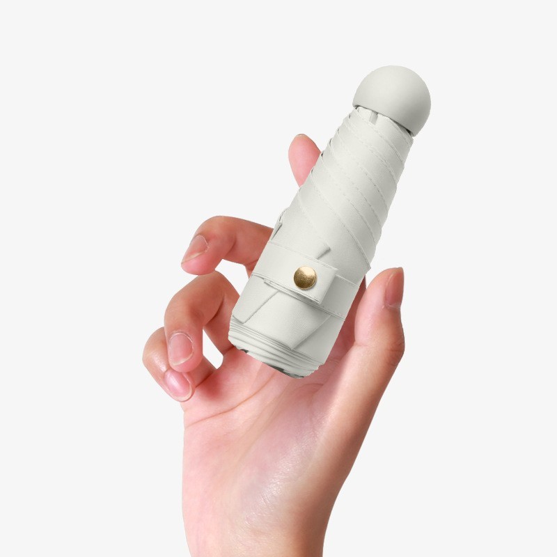 黑胶超轻小迷你遮阳太阳伞防晒防紫外线胶囊晴雨两用六折雨伞定制图2