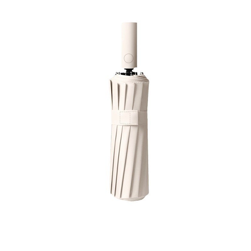 60骨全自动黑胶防晒晴雨伞加大三折遮阳伞高端礼品伞现货定制logo图3