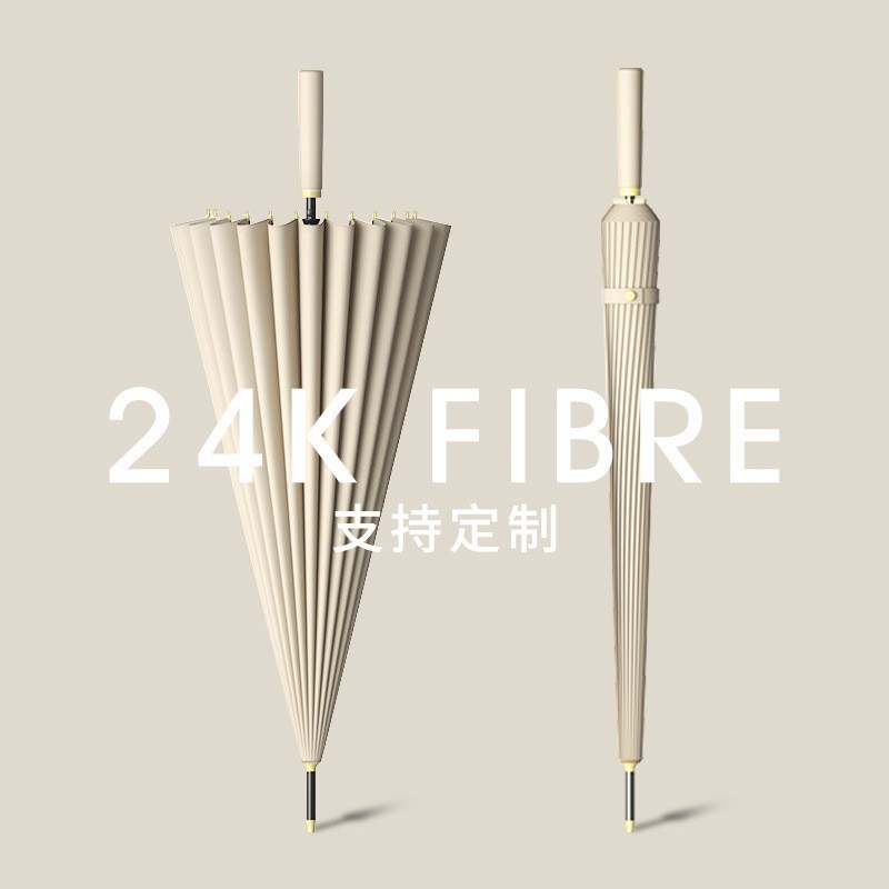 定制24骨长柄雨伞女士加大加固结实抗风暴雨专用黑色大号雨伞男士图3