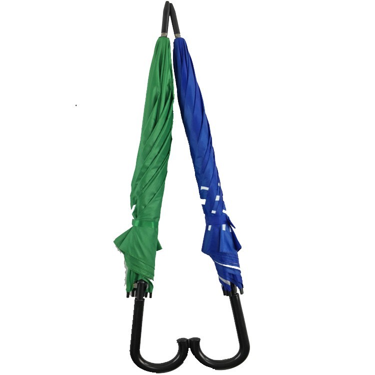 定制商务直杆高尔夫伞纯色半自动长柄雨伞印刷logo直杆广告伞图2