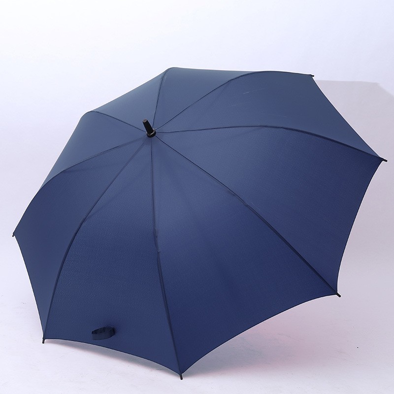 定制商务直杆高尔夫伞纯色半自动长柄雨伞印刷logo直杆广告伞图4
