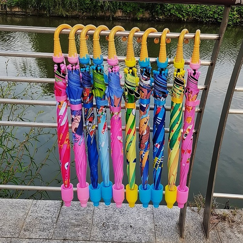 加工定制儿童卡通自动晴雨伞男女幼儿园小学生遮阳可爱便携长柄伞图4